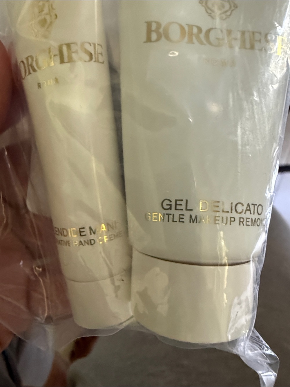 Borghese Gentle Make Up Remover and Hand Creme Samples